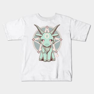 Pastel goth cute baphomet Kids T-Shirt